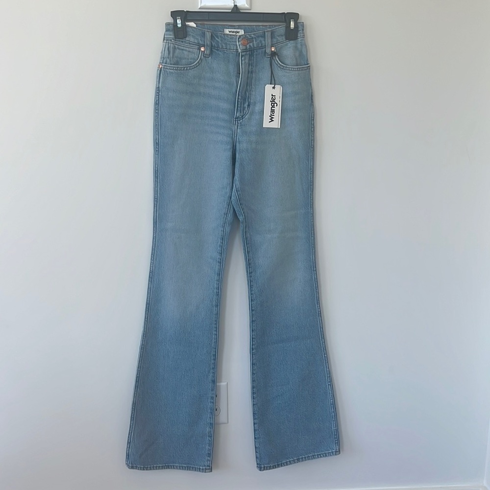 Womens wrangler high rise flare jeans